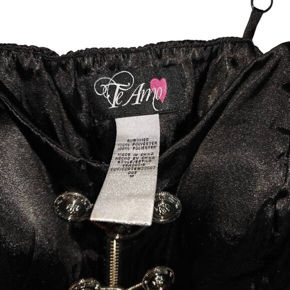 Te Amo Corset Style Grunge Punk Blouse - Picture 2 of 6